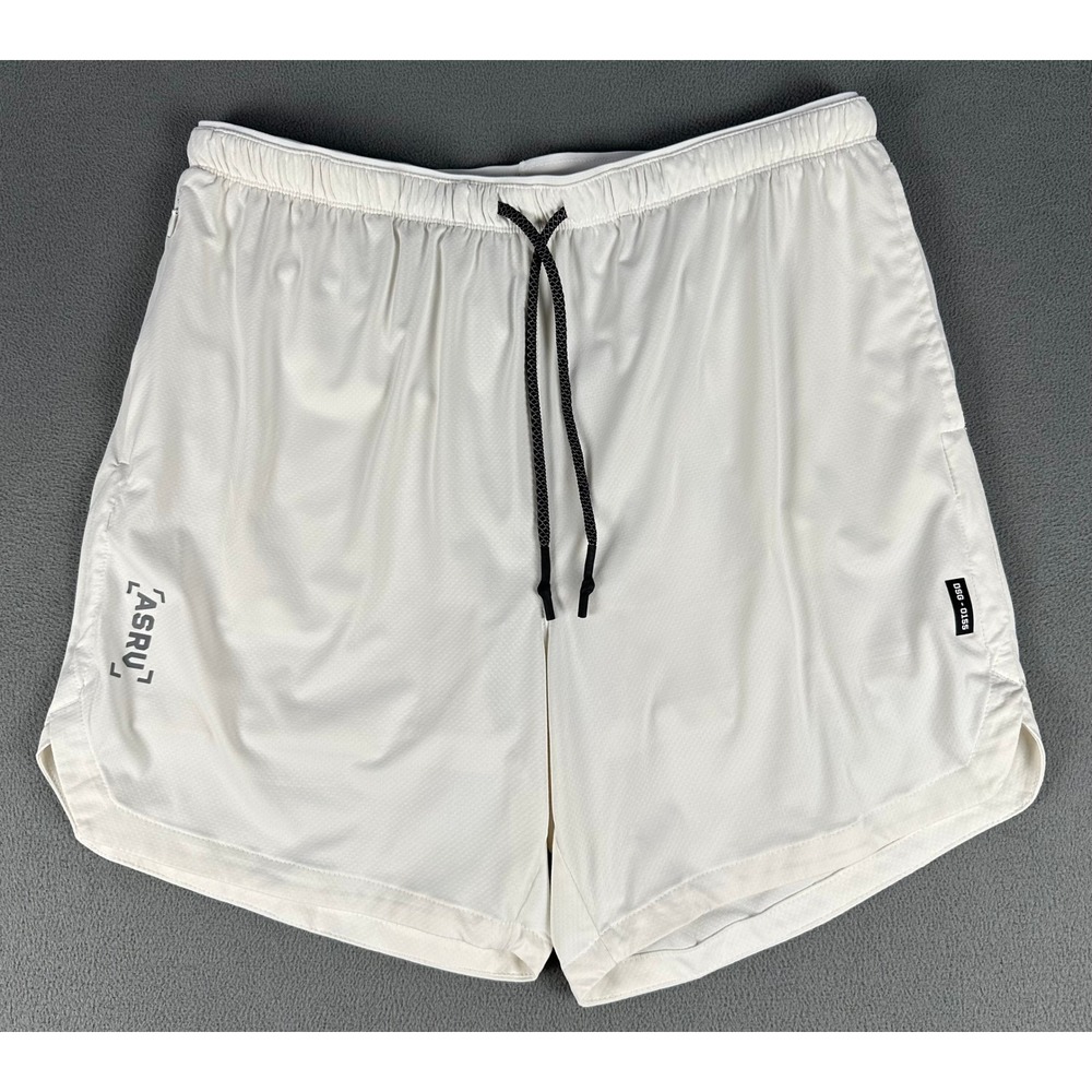 ASRV Shorts XL White Compression Lined Technical Gym Aesthetics Bodybuilding